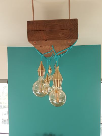 handmade rustic wooden lampshade